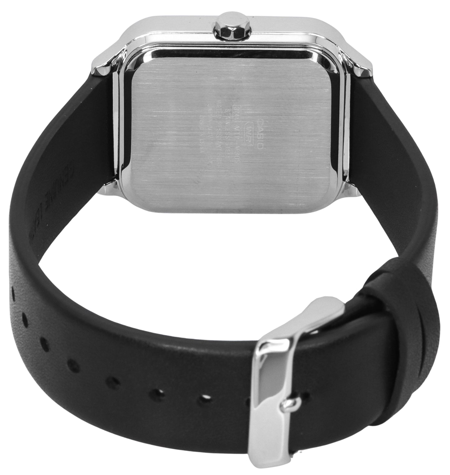 Casio Standard Analog Moon Phase Lederarmband White Dial Quarz MTP-M305L-7A Herrenuhr