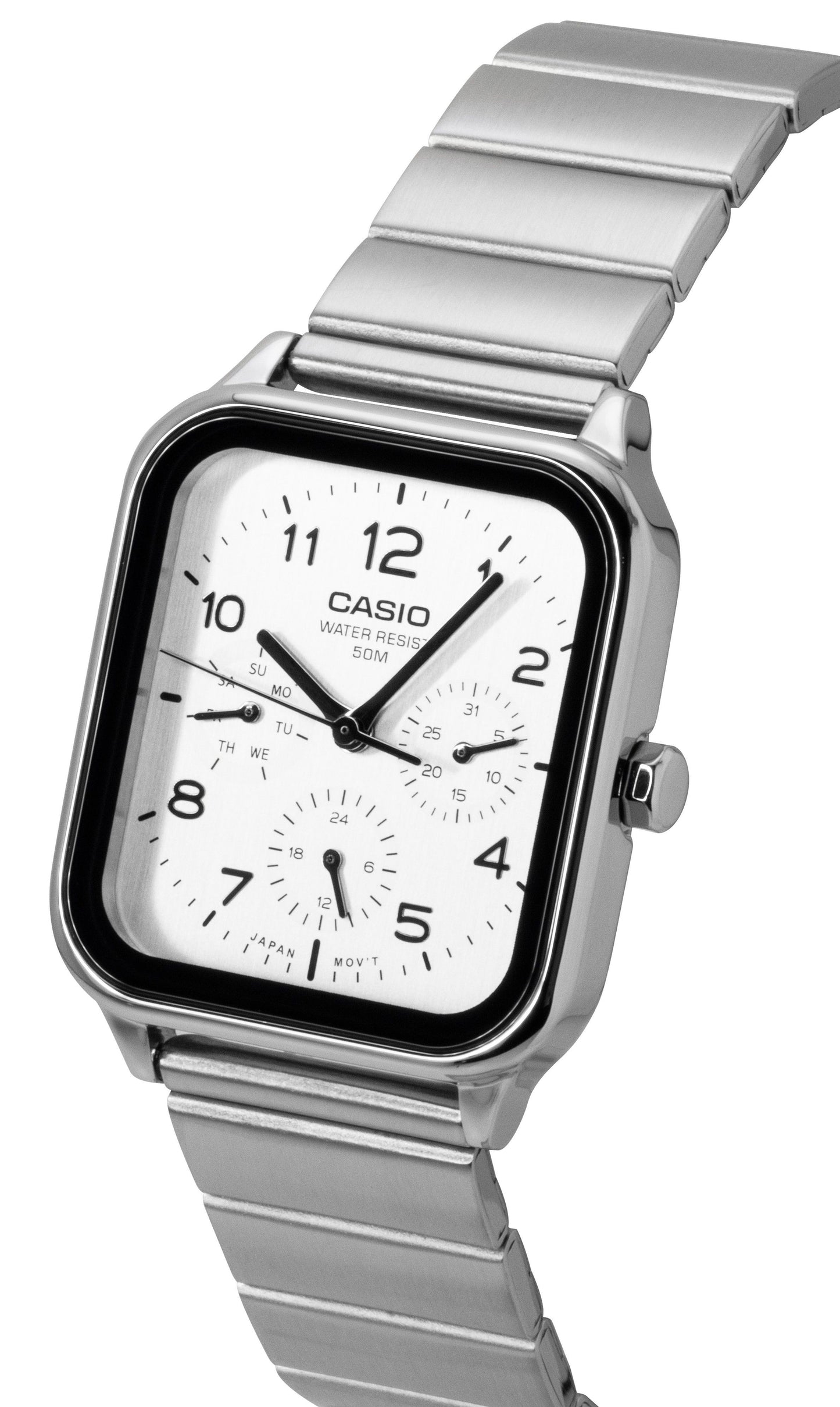 Casio Standard Analog Edelstahl White Dial Quarz MTP-M306D-7AV Herrenuhr