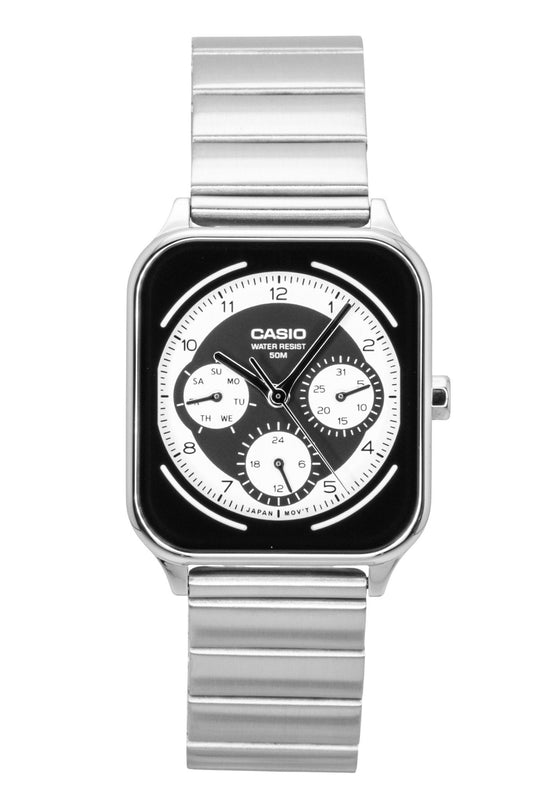 Casio Standard Analog Edelstahl Black And White Dial Quarz MTP-M307D-1BV Herrenuhr