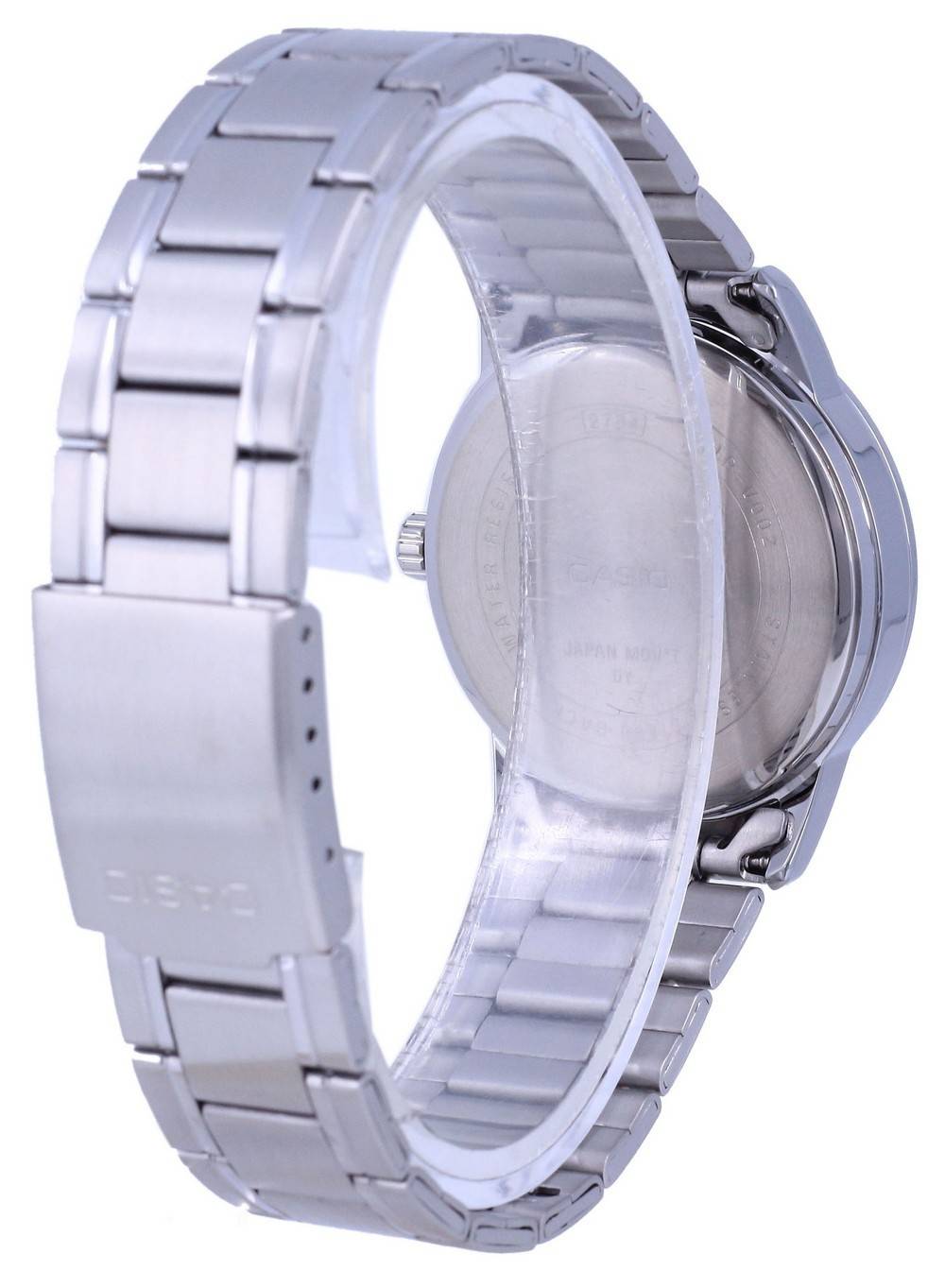 Casio Schwarzes Zifferblatt Edelstahl Analog Quarz MTP-V002D-1B3 MTPV002D-1 Herrenuhr