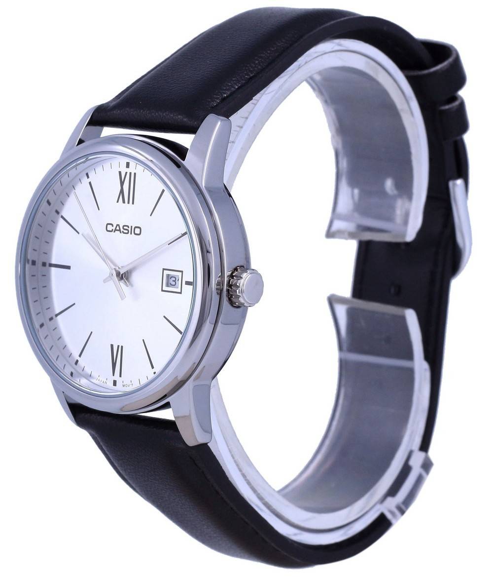 Casio Silberfarbenes Zifferblatt Edelstahl Analog Quarz MTP-V002L-7B3 MTPV002L-7 Herrenuhr