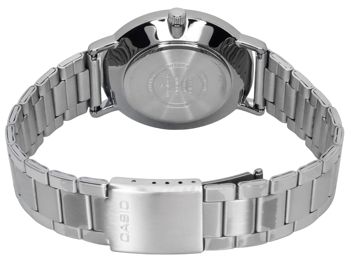 Casio Standard Analog Edelstahl Schwarzes Zifferblatt Quarz MTP-VT03D-1B Herrenuhr