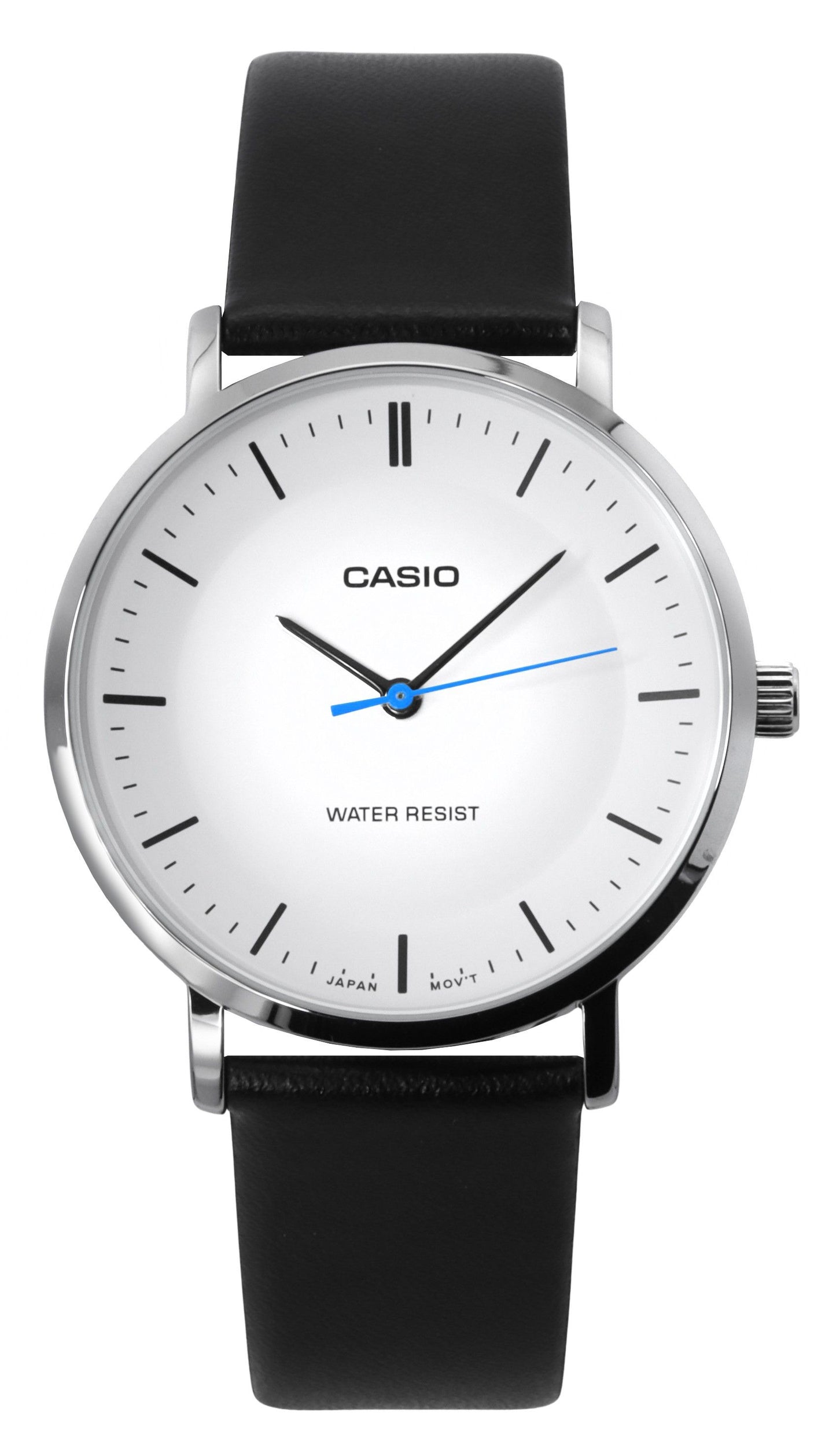 Casio Standard Analog Lederarmband White Dial Quarz MTP-VT04L-7E Herrenuhr