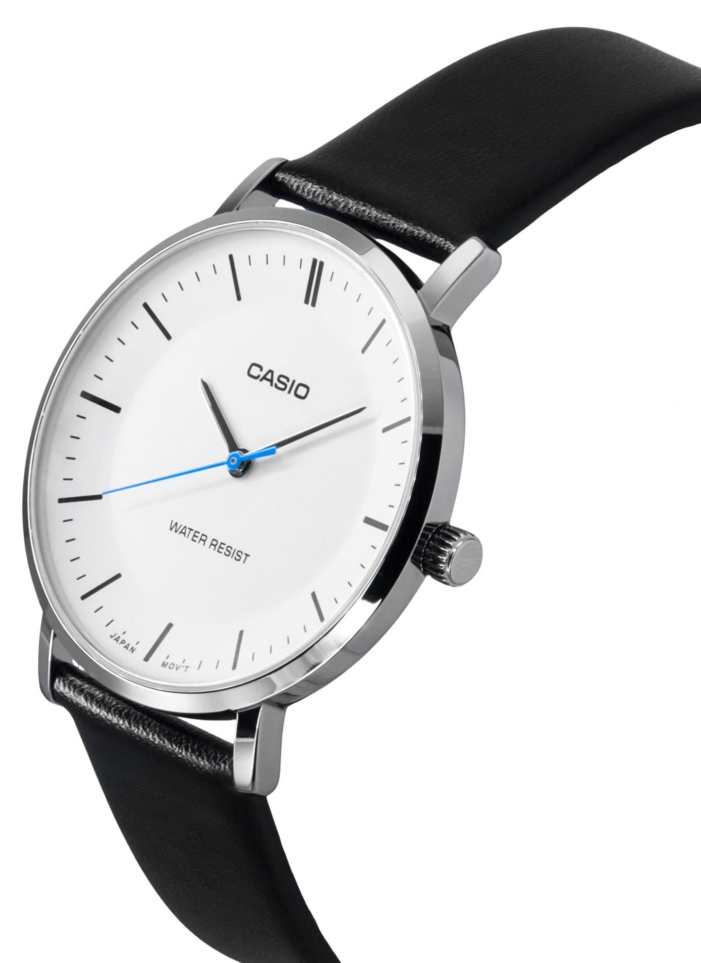 Casio Standard Analog Lederarmband White Dial Quarz MTP-VT04L-7E Herrenuhr