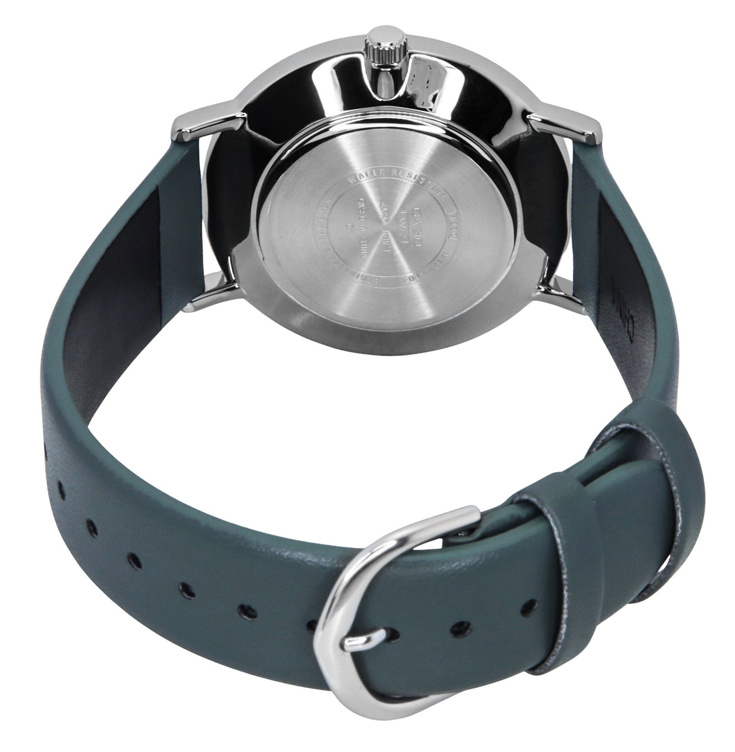 Casio Standard Analog Lederarmband Graues Zifferblatt Quarz MTP-VT04L-8E Herrenuhr