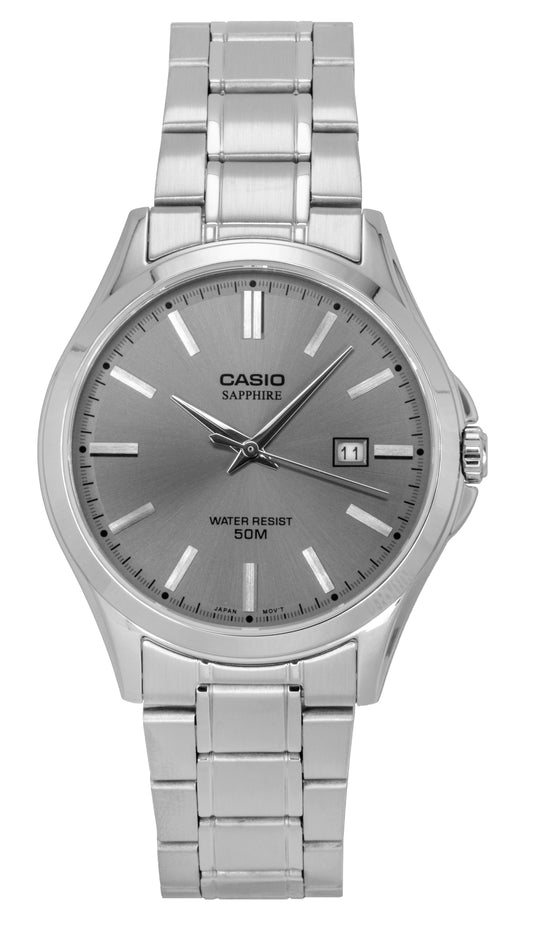Casio Standard Analog Edelstahl Graues Zifferblatt Quarz MTS-115D-8AV Herrenuhr