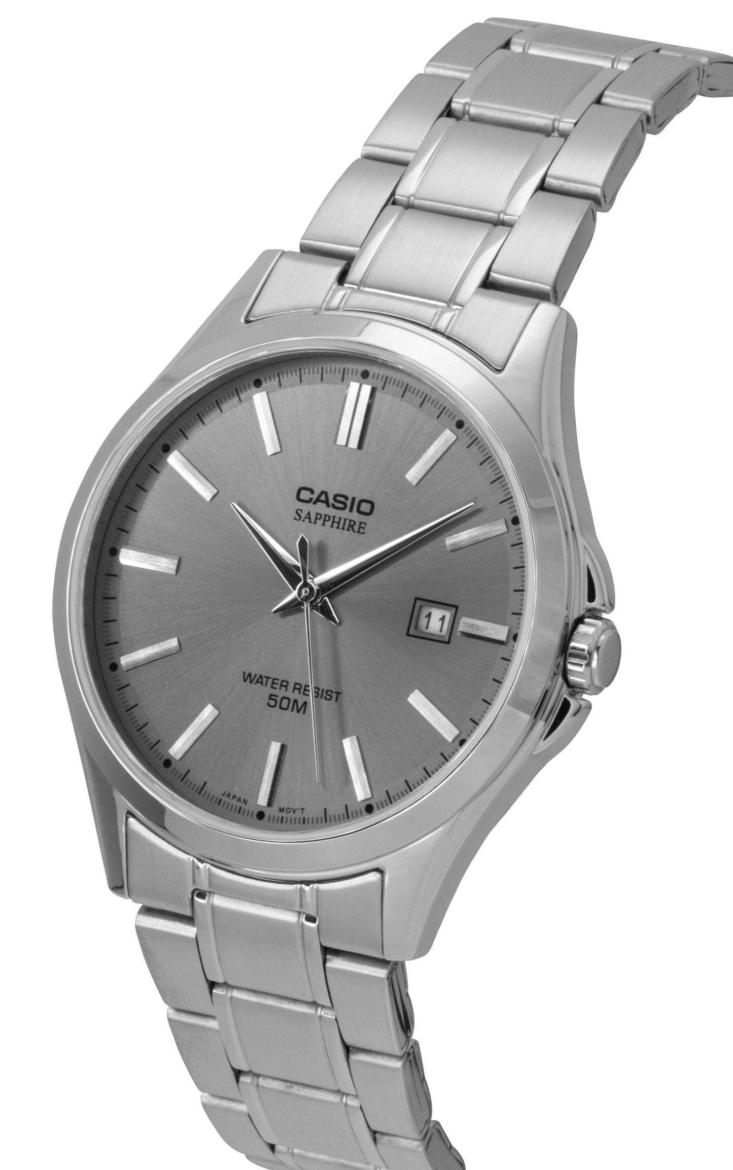 Casio Standard Analog Edelstahl Graues Zifferblatt Quarz MTS-115D-8AV Herrenuhr