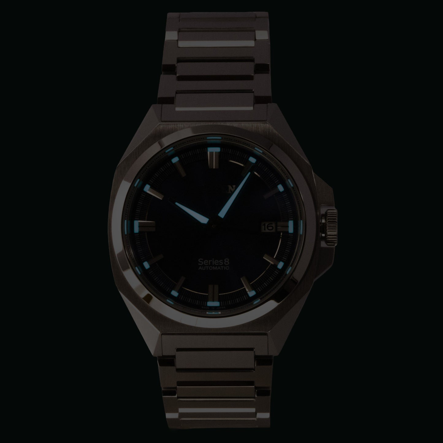 Citizen Series 8 Edelstahl Blaues Zifferblatt Automatik NB6010-81L 100M Herrenuhr