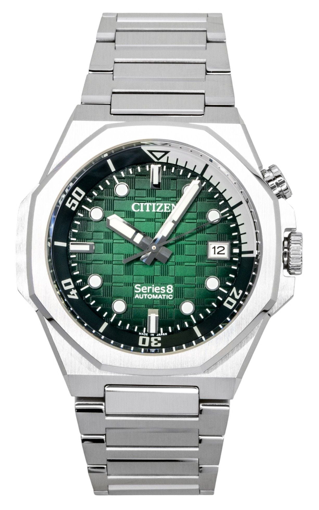Citizen Series 8 Edelstahl Gr?nes Zifferblatt Automatik Taucher NB6060-58X 200M Herrenuhr