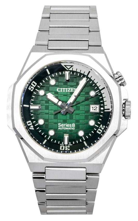 Citizen Series 8 Edelstahl Gr?nes Zifferblatt Automatik Taucher NB6060-58X 200M Herrenuhr