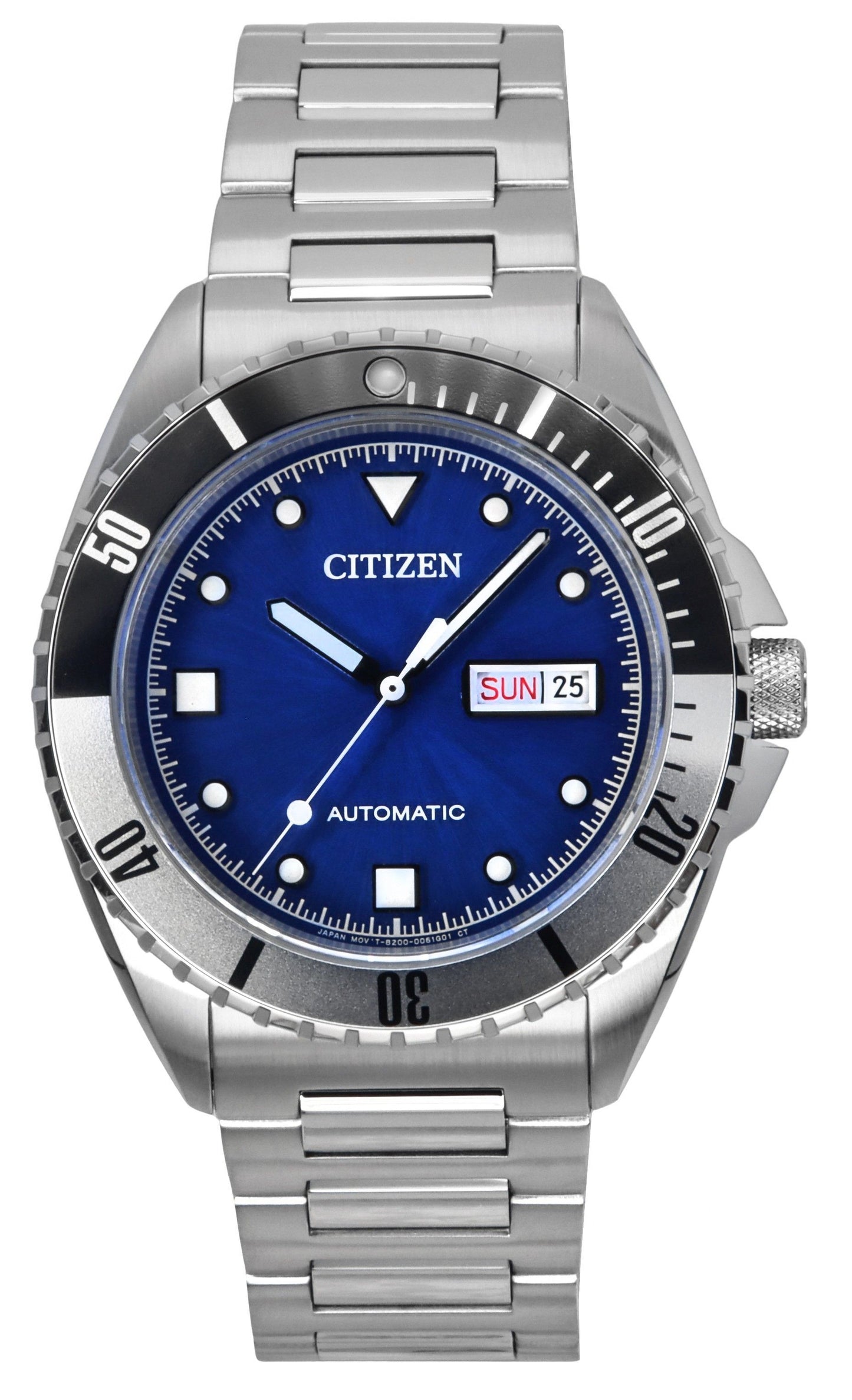 Citizen Sport Edelstahl Blaues Zifferblatt Automatik NH7530-52M 100M Herrenuhr