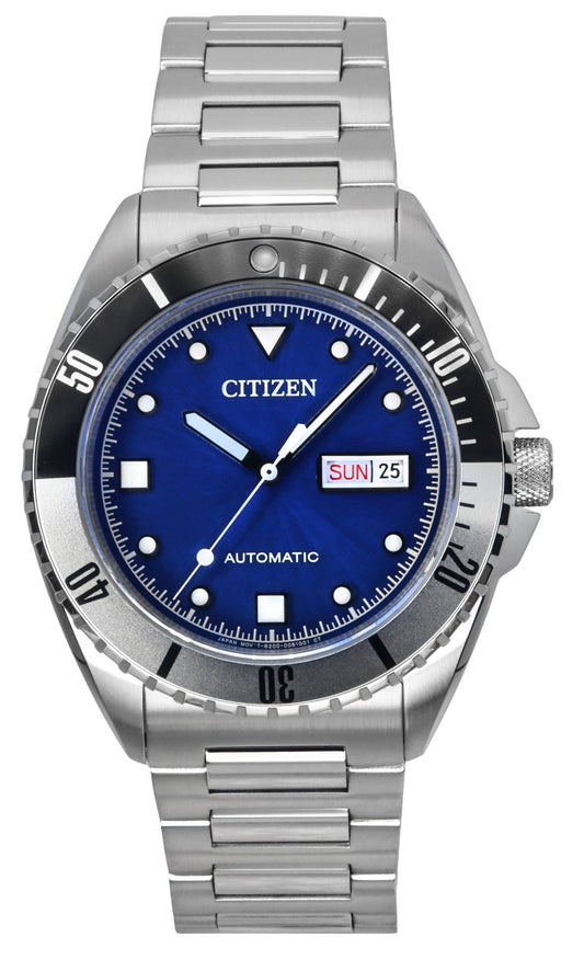 Citizen Sport Edelstahl Blaues Zifferblatt Automatik NH7530-52M 100M Herrenuhr