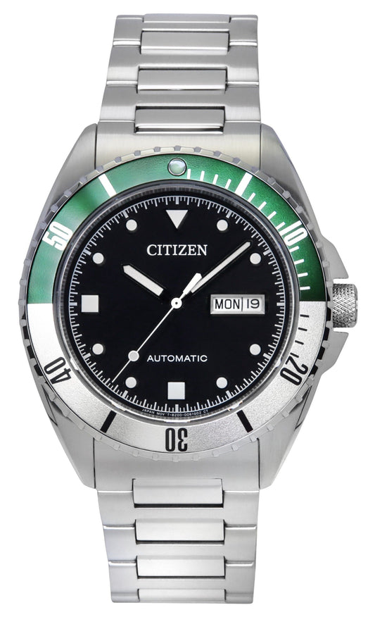 Citizen Sport Edelstahl Schwarzes Zifferblatt Automatik NH7531-50E 100M Herrenuhr