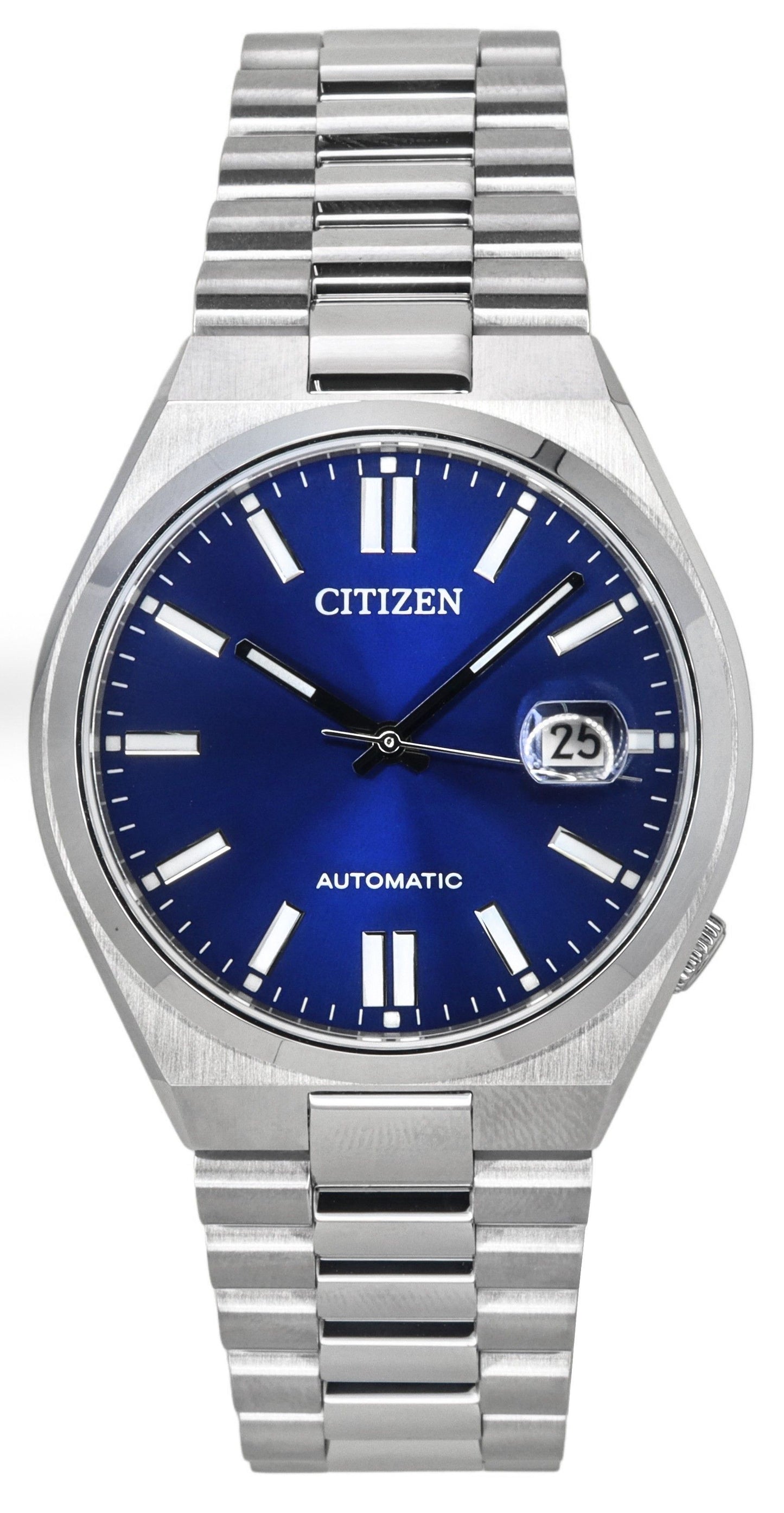 Citizen Tsuyosa Edelstahl Blaues Zifferblatt Automatik NJ0150-81L Herrenuhr