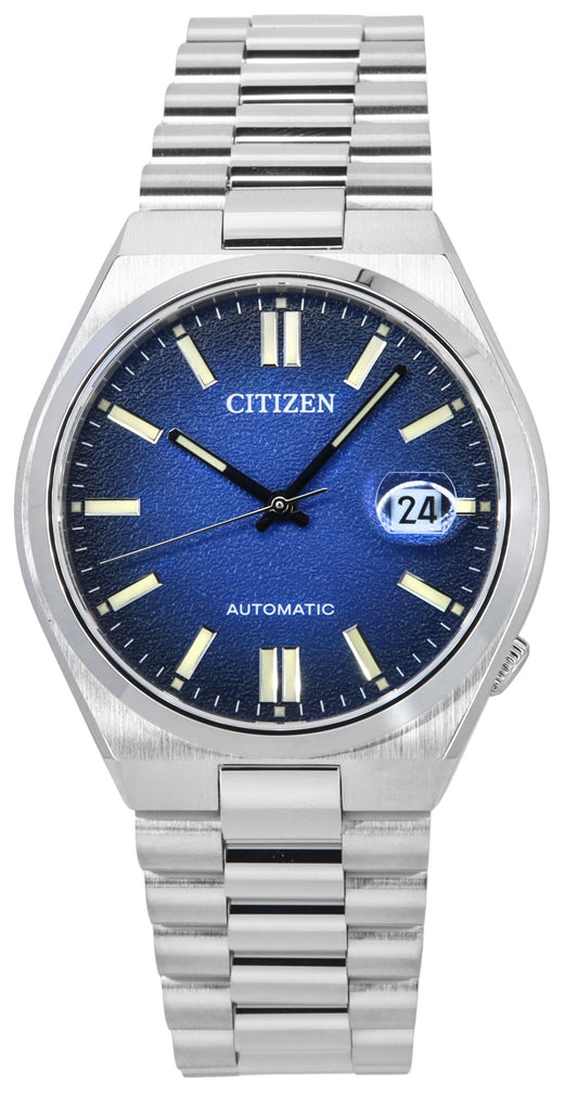 Citizen Tsuyosa Edelstahl Blaues Zifferblatt Automatik NJ0151-88L Herrenuhr