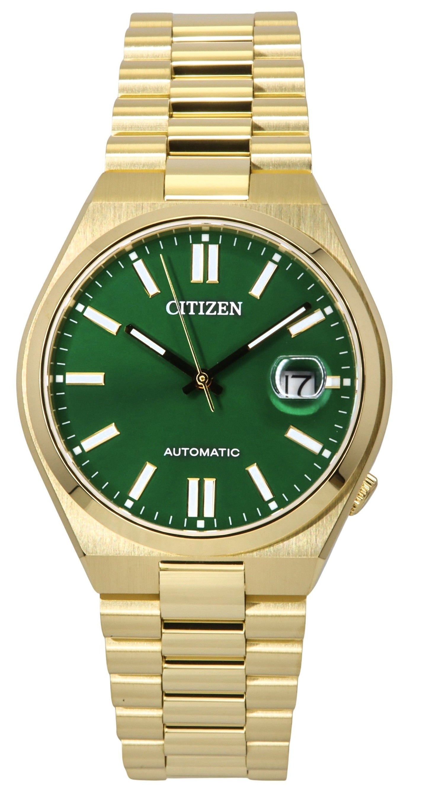 Citizen Tsuyosa Goldfarben Edelstahl Gr?nes Zifferblatt Automatik NJ0152-51X Herrenuhr
