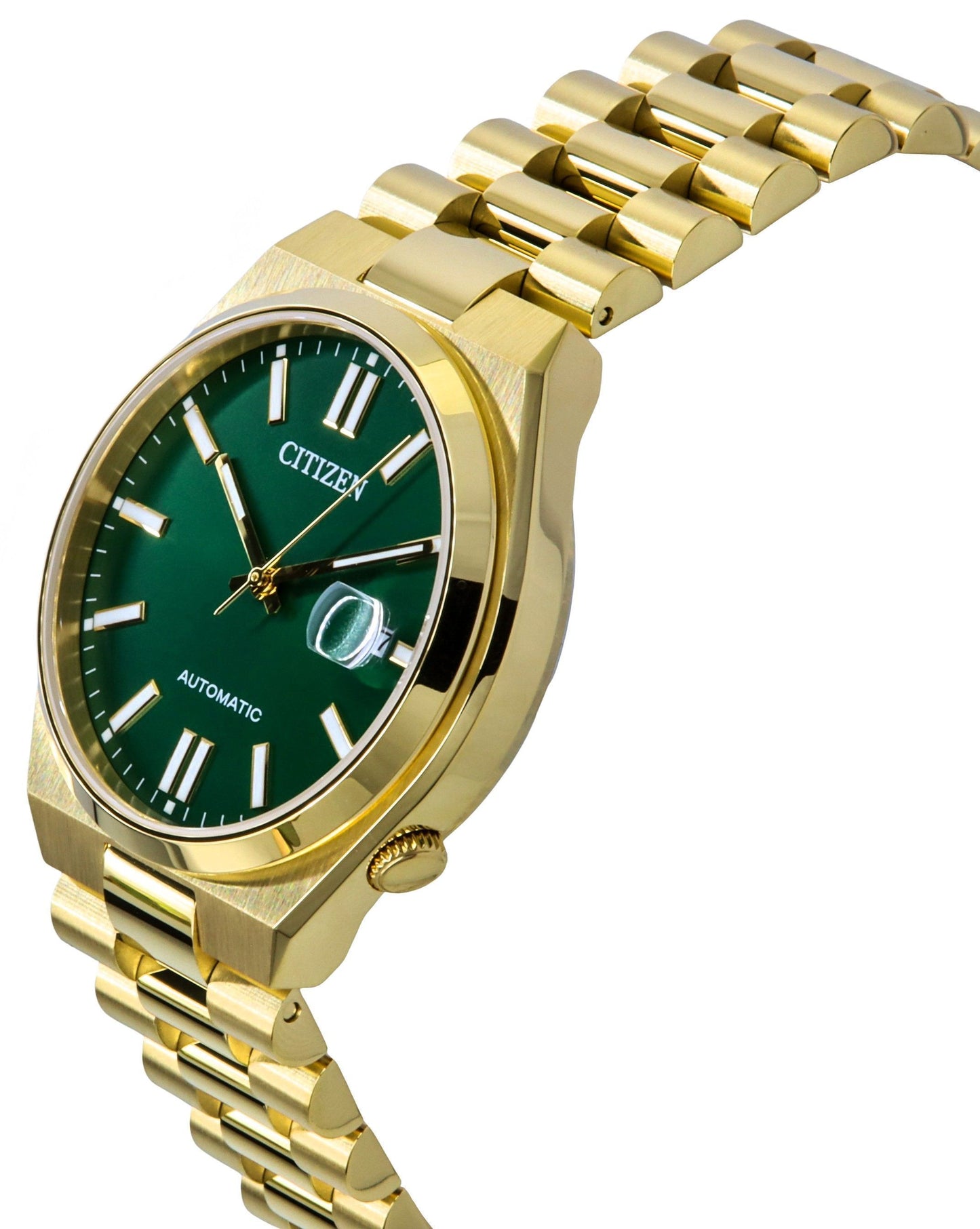 Citizen Tsuyosa Goldfarben Edelstahl Gr?nes Zifferblatt Automatik NJ0152-51X Herrenuhr