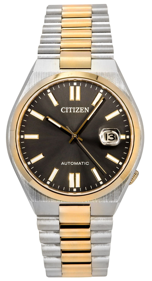 Citizen Tsuyosa Edelstahl Graues Zifferblatt Automatik NJ0154-80H Herrenuhr