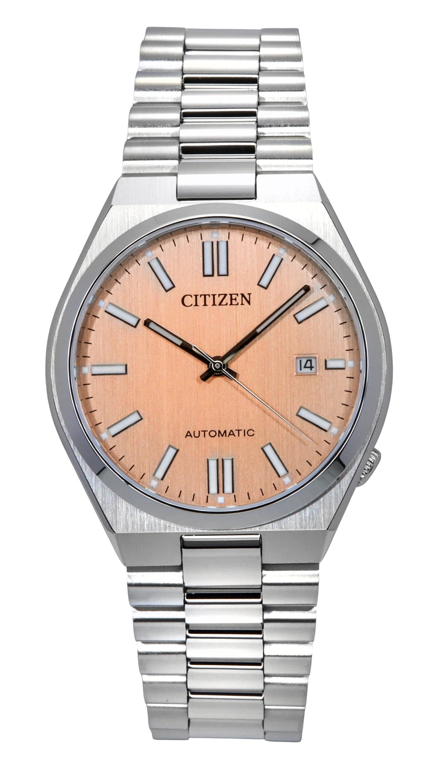 Citizen Tsuyosa Edelstahl Salmon Dial Automatik NJ0159-86Z Herrenuhr