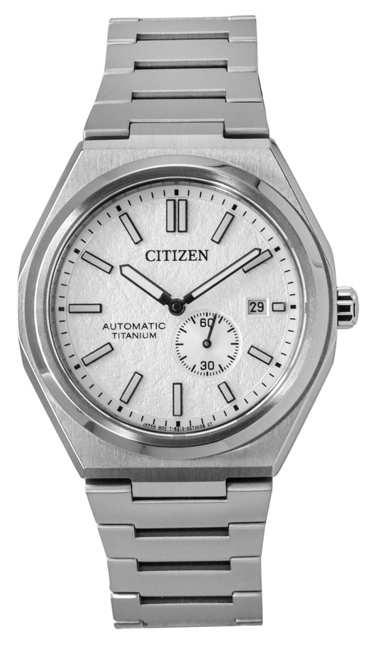 Citizen Zenshin Super Titanium Silberfarbenes Zifferblatt Automatik NJ0180-80A 100M Herrenuhr