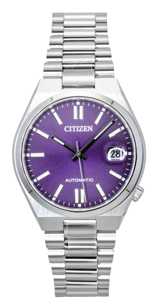 Citizen Tsuyosa Edelstahl Sunray Purple Dial Automatik NJ0200-50W Herrenuhr
