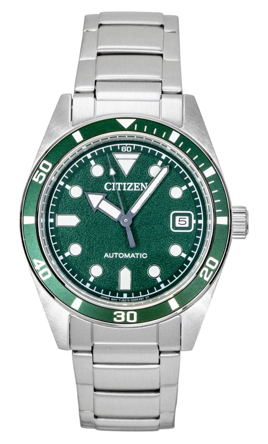 Citizen Edelstahl Gr?nes Zifferblatt Automatik NJ0220-52X 100M Herrenuhr