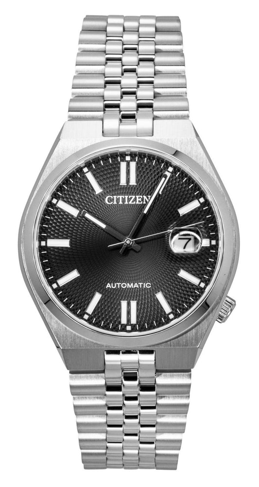 Citizen Tsuyosa 60 Edelstahl Schwarzes Zifferblatt Automatik NK0020-55E Herrenuhr