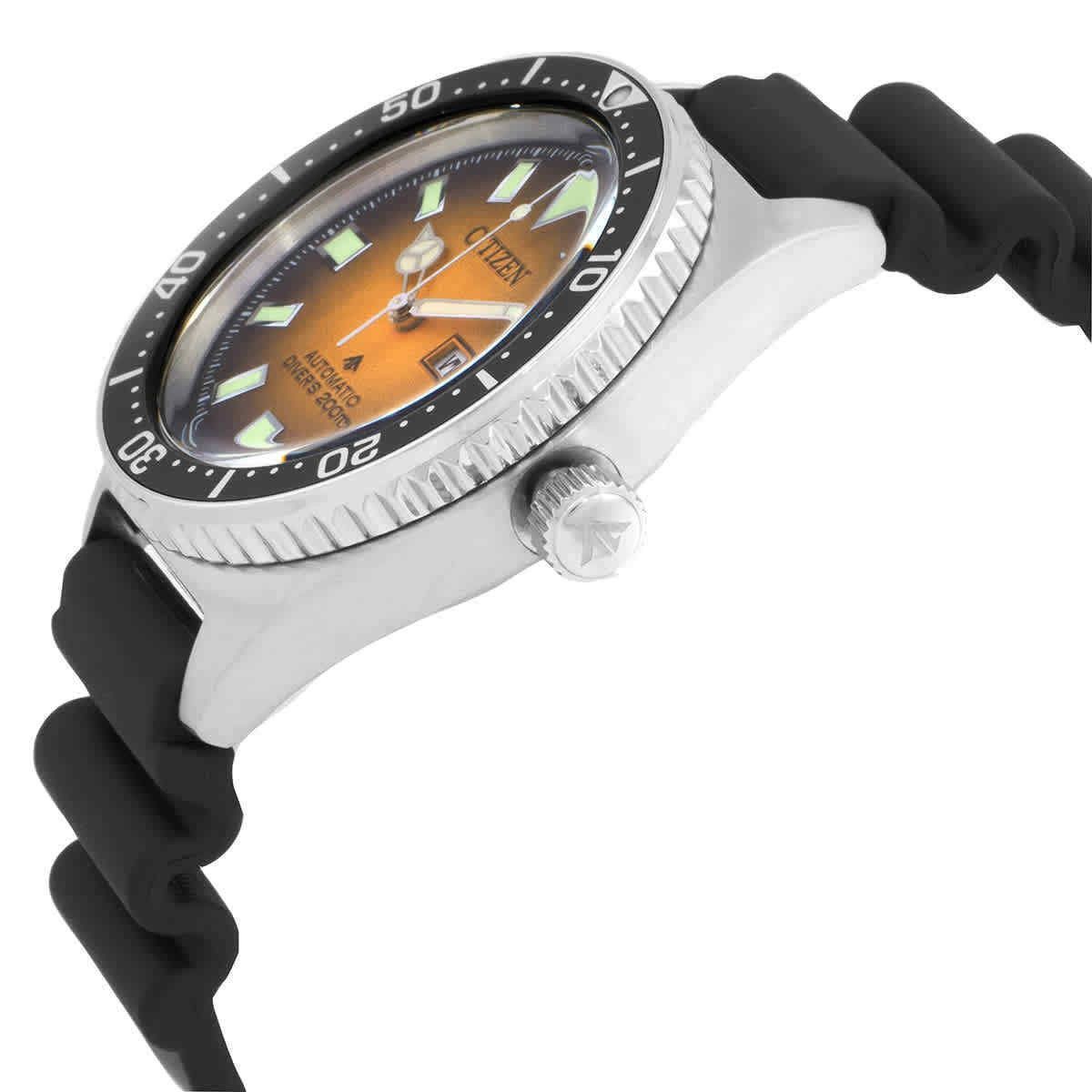 Citizen Promaster Marine Rubber Strap Orange Dial Automatik Taucher NY0120-01Z 200M Herrenuhr