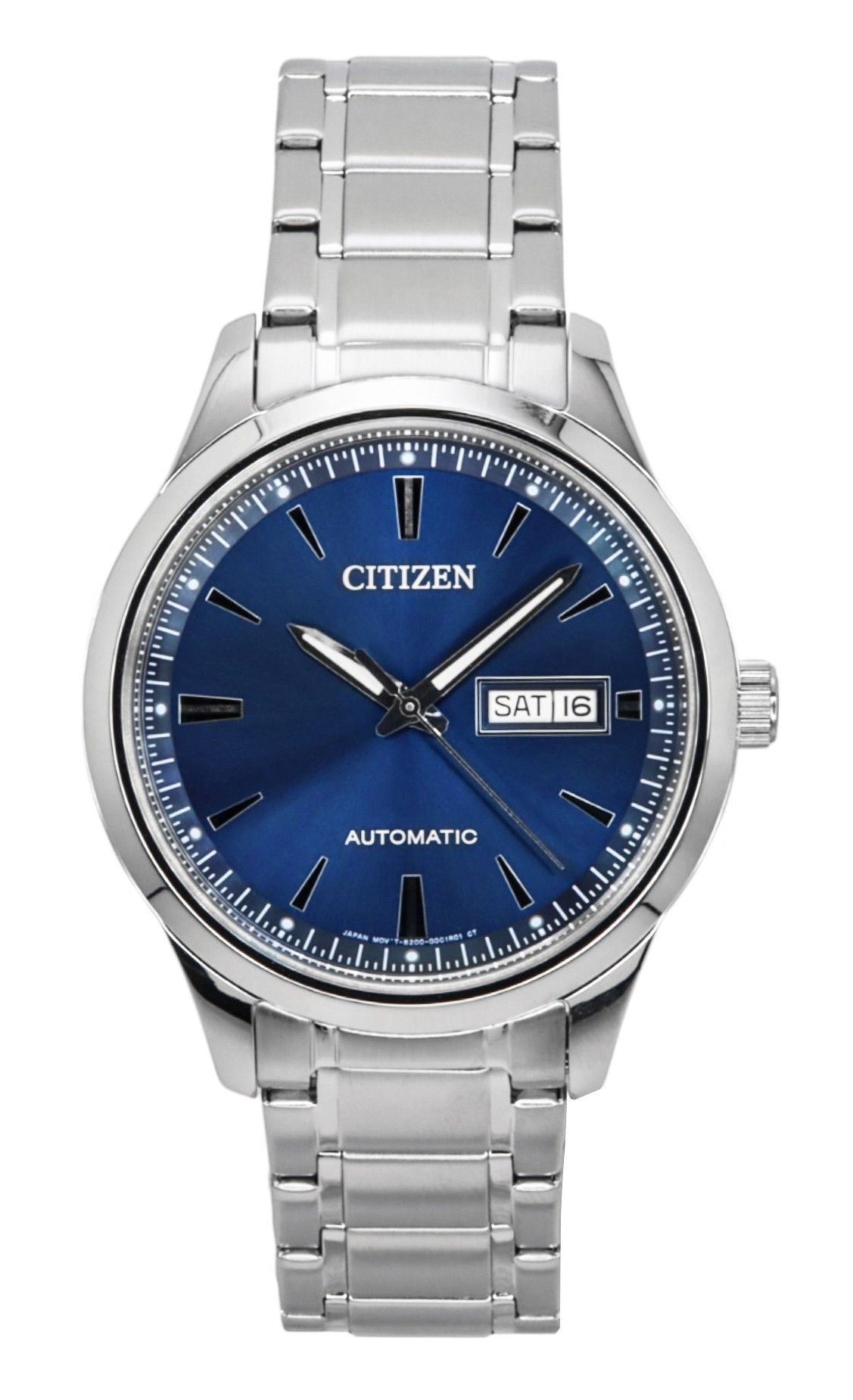 Citizen Edelstahl Blaues Zifferblatt Automatik NY4058-79L Herrenuhr
