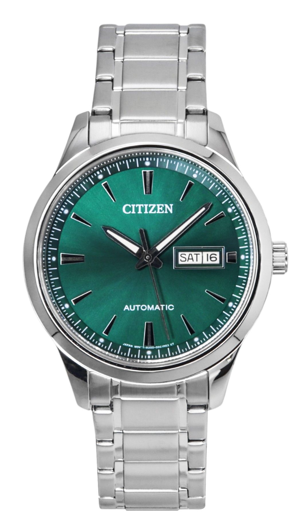 Citizen Edelstahl Gr?nes Zifferblatt Automatik NY4058-79X Herrenuhr
