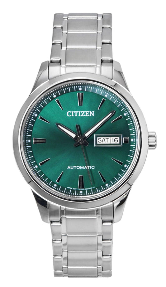 Citizen Edelstahl Gr?nes Zifferblatt Automatik NY4058-79X Herrenuhr
