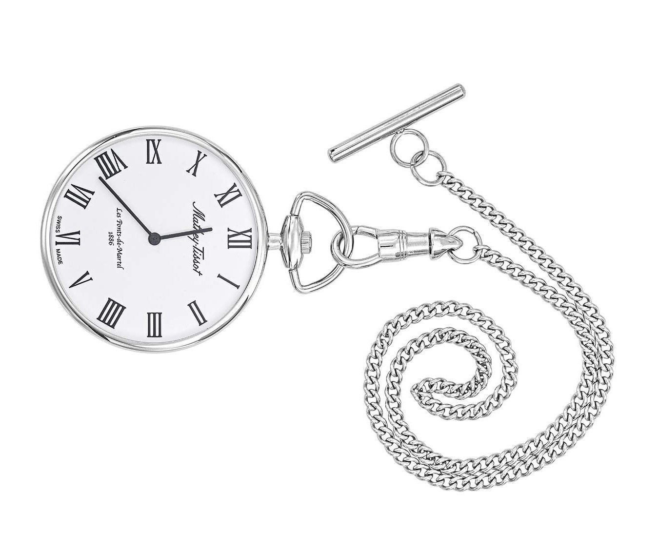 Mathey-Tissot Edelstahl White Dial Quarz P3ABR Unisex Pocket Watch