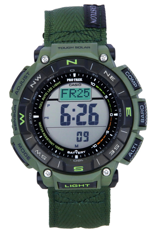 Casio Pro Trek Climber Line Digital Cloth Strap Solar PRG-340B-3 100M Herrenuhr