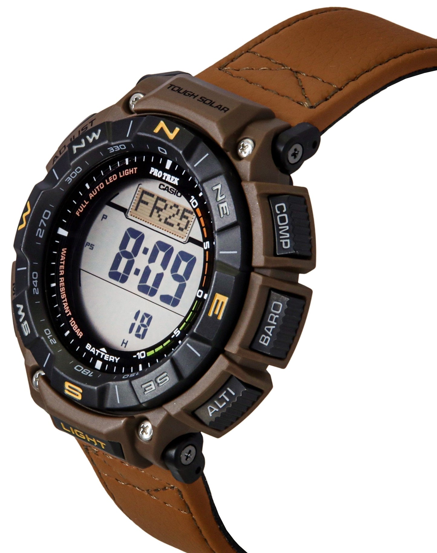 Casio Pro Trek Climber Line Digital Lederarmband Solar PRG-340L-5 100M Herrenuhr