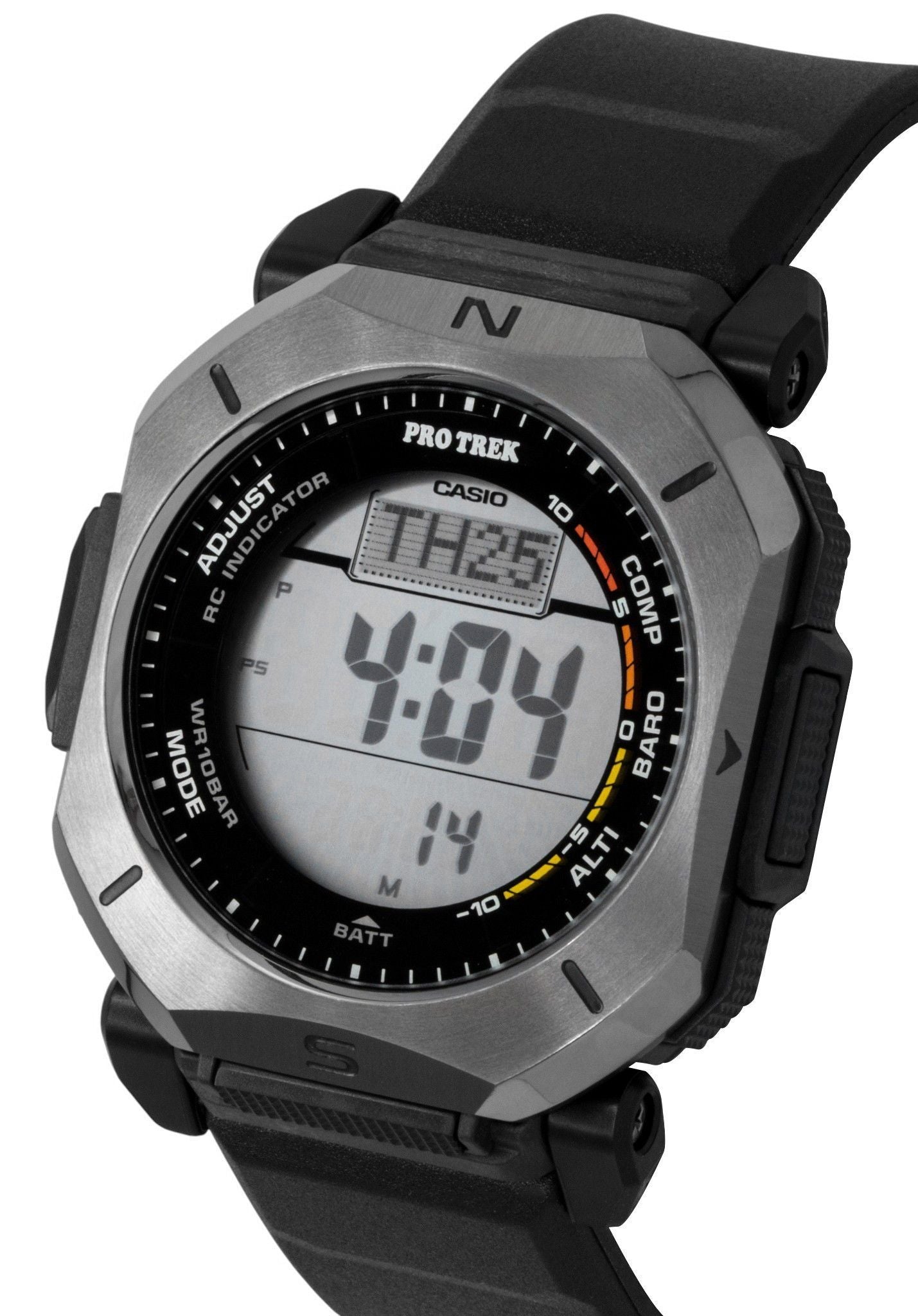 Casio Pro Trek Digital Radio-Controlled Rubber Strap Solar PRW-69Y-1 100M Herrenuhr