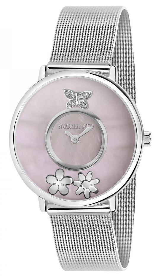 Morellato Pink Mother Of Pearl Edelstahl Mesh Quarz R0153150501 Damenuhr