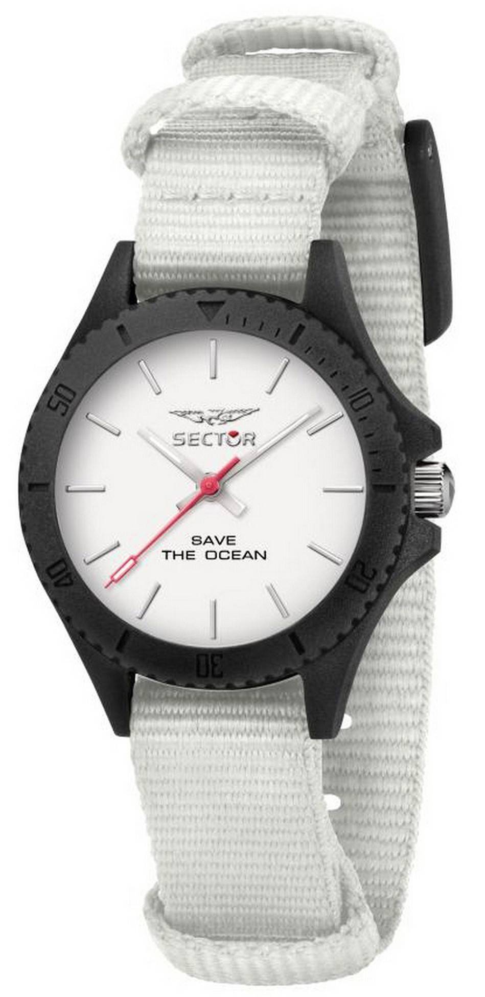 Sector Save The Ocean White Dial Recycle Pet Strap Quarz R3251539503 Damenuhr