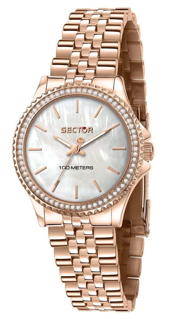 Sector 230 Just Time Rose Gold Edelstahl Perlmutt-Zifferblatt Quarz R3253161537 100M Damenuhr