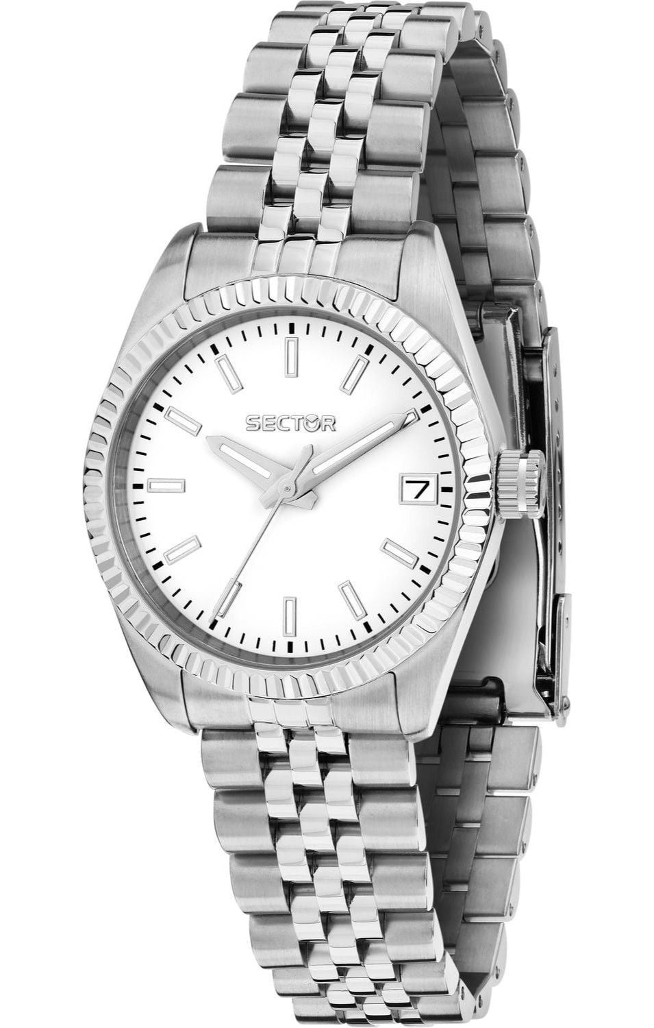 Sector 240 Edelstahl White Dial Quarz R3253240514 Damenuhr