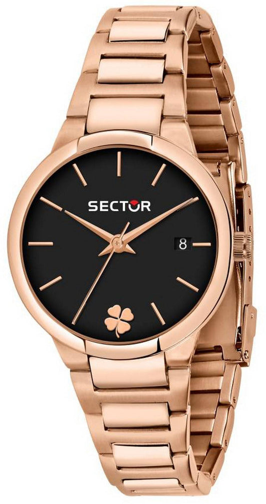 Sector 665 Schwarzes Zifferblatt Rose Goldfarben Edelstahl Quarz R3253524503 Damenuhr