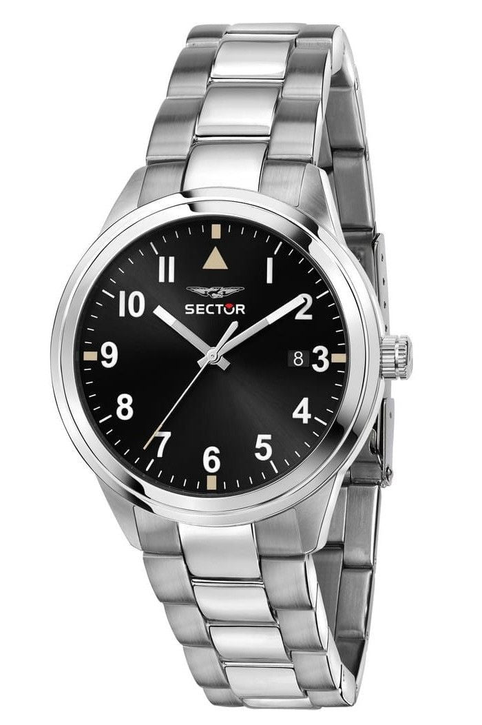 Sector 670 Date And Time Edelstahl Schwarzes Zifferblatt Quarz R3253540014 Damenuhr