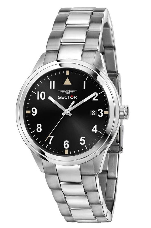 Sector 670 Date And Time Edelstahl Schwarzes Zifferblatt Quarz R3253540014 Damenuhr