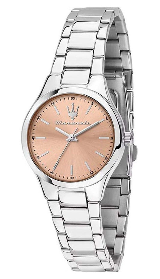 Maserati Attrazione Edelstahl Rose Gold Sunray Dial Quarz R8853151507 Damenuhr