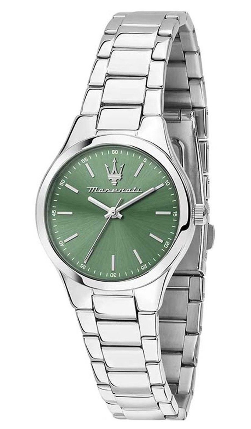 Maserati Attrazione Edelstahl Green Sunray Dial Quarz R8853151508 Damenuhr