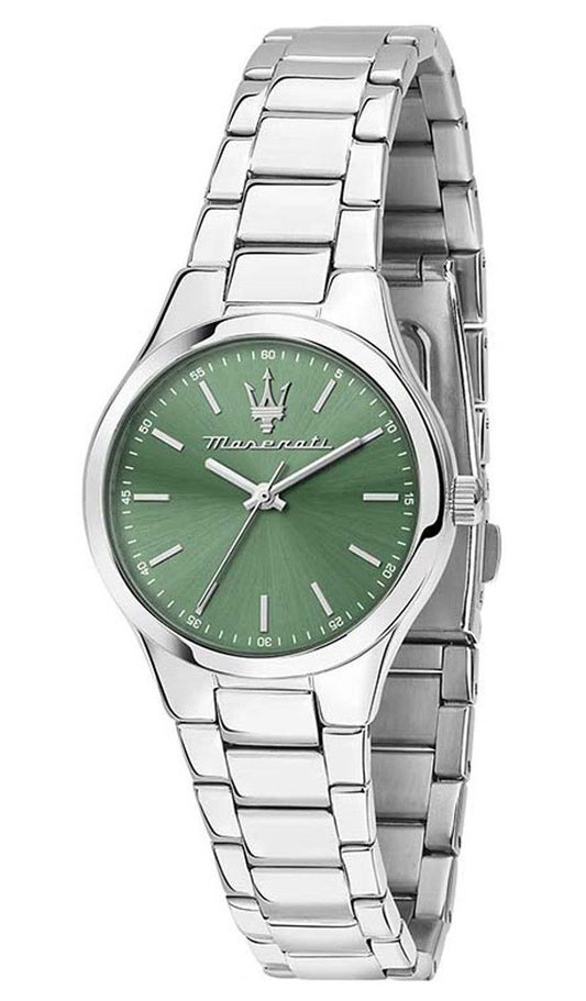 Maserati Attrazione Edelstahl Green Sunray Dial Quarz R8853151508 Damenuhr