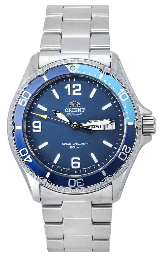 Orient Sports Kamasu Mako III Edelstahl Blaues Zifferblatt Automatik Taucher RA-AA0818L19B RA-AA0818L39B 200M Herrenuhr