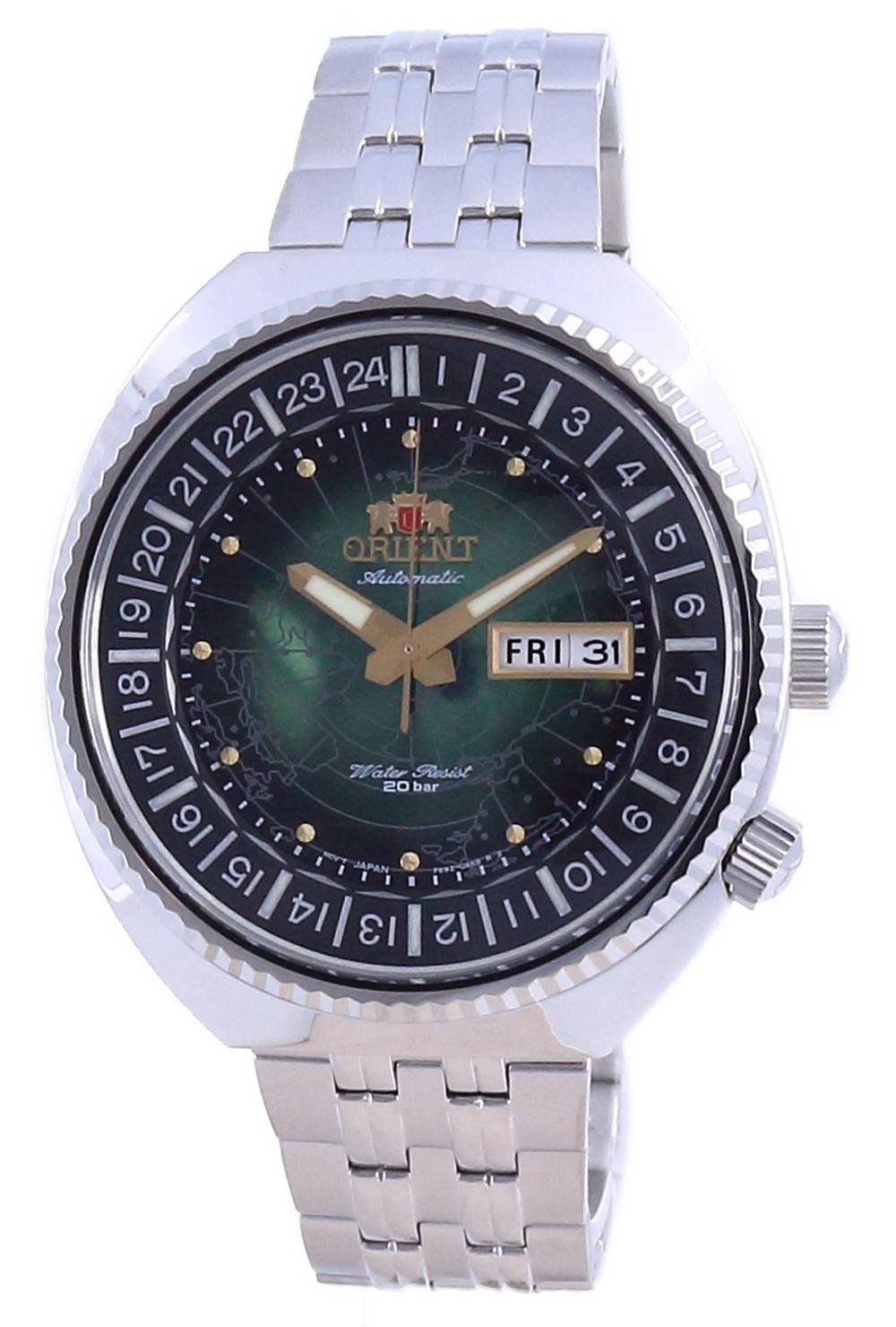 Orient World Map Revival Edelstahl Automatik Taucher RA-AA0E02E19B RA-AA0E02E39B 200M Herrenuhr