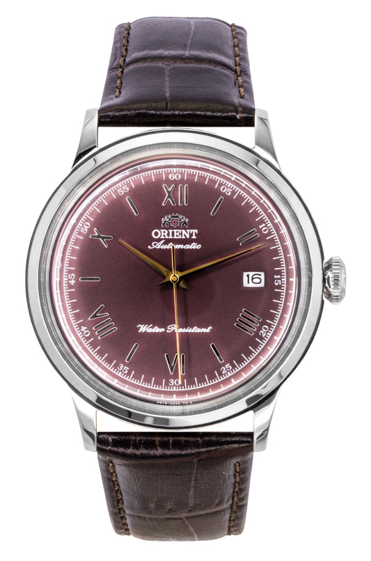 Orient Classic Lederarmband Bordeaux Dial Automatik RA-AC0026R Herrenuhr