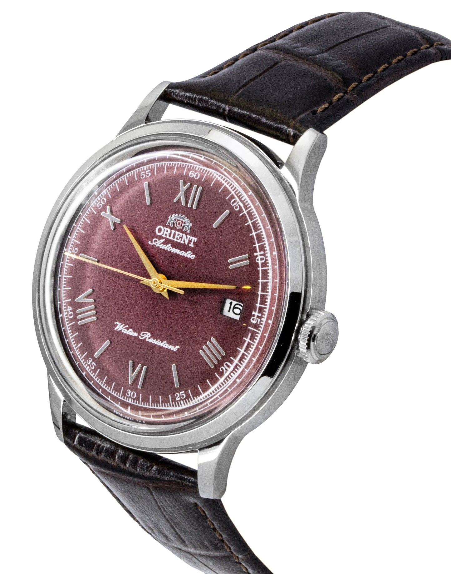 Orient Classic Lederarmband Bordeaux Dial Automatik RA-AC0026R Herrenuhr