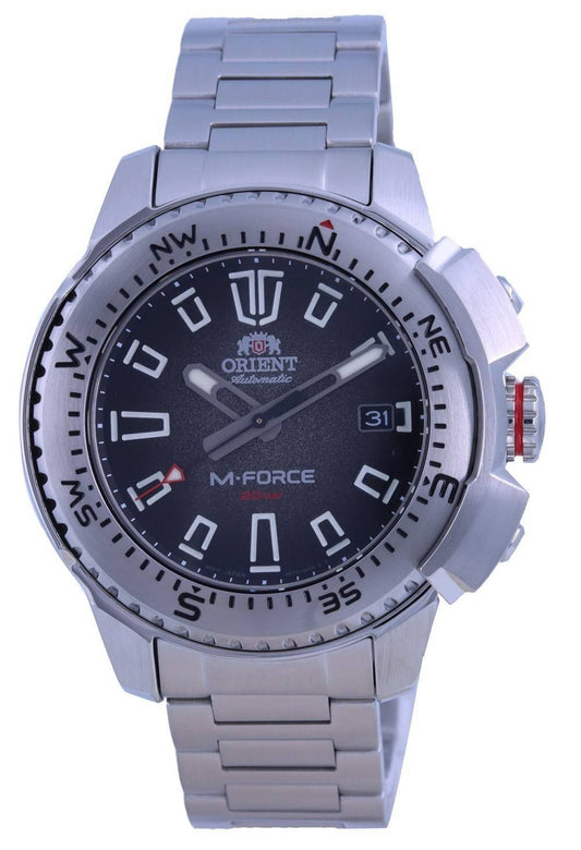 Orient M-Force Schwarzes Zifferblatt Automatik Taucher RA-AC0N01B10B 200M Herrenuhr